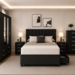 Luxury Complete Bedroom Set – 4 Door Wardrobe, Double Divan & Storage Collection