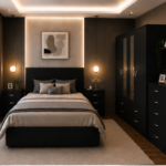 Complete black Bedroom Collection – Wardrobe, Chest of Drawers & side tables