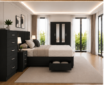 Luxury Complete Bedroom Set – 4 Door Wardrobe, Double Divan & Storage Collection - Image 2