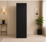 Premium Double Door Wooden Wardrobe with 2 Drawers with black colors - Image 3