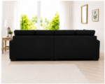 Black Dylan 5-Seater L-Shaped Corner Sofa - Image 4