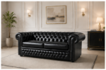 Chesterfield 2-Seater Sofa with Black colors sofa - Grand Comfort Chesterfield Sofa - Image 2