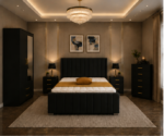 Designer Bedroom Set with Wardrobe & Chest of Drawers