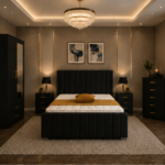 Designer Bedroom Set with Wardrobe & Chest of Drawers