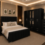Royal Luxury Bedroom Set – 6 Door Wardrobe, Chest of Drawers & Bedside Tables