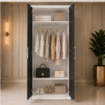 Modern 2 Door Wardrobe – Classic Two Door Wardrobe Cabinet - Image 3