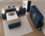 Hilton Bedroom Set with 6 door wardrobe -  Luxury Meets Comfort - Image 2