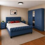 Modern Sleigh Bedroom Collection - Premium Sleigh Bed Furniture Package - Stylish Sleigh Bed & Wardrobe Bundle