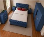 Modern Sleigh Bedroom Collection - Premium Sleigh Bed Furniture Package - Stylish Sleigh Bed & Wardrobe Bundle - Image 2