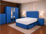Premium King Size Bed Bedroom Set - Six Door Wardrobe With Four Drawer - Chest of Five Drawers With Two Bed Side Table - Image 2