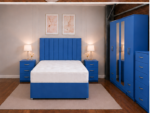 Premium King Size Bed Bedroom Set - Six Door Wardrobe With Four Drawer - Chest of Five Drawers With Two Bed Side Table - Image 3