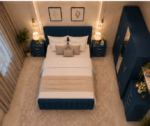 Designer Bedroom Furniture Package With Chest Of Drawer, Side Tables & Bed - Image 4