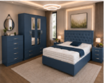 Royal Luxury Bedroom Collection with 4 Door Wardrobe & Chest of Drawers - Image 2