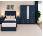 Modern Bedroom Package Featuring 5 Door Wardrobe and Matching Furniture - Image 3