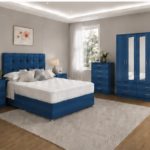 Complete Blue Bedroom Suite with Chest of Drawers & Side Tables , Chest of Drawers