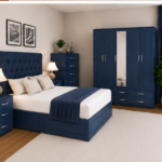 Modern Bedroom Package Featuring 5 Door Wardrobe and Matching Furniture