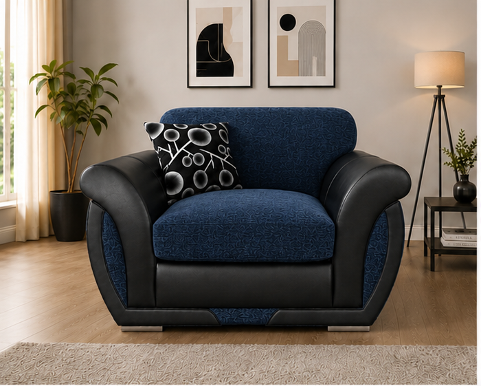 blue_front_view Shannon One Seater Sofa - Luxury Shannon One Seater Sofa - Image 1