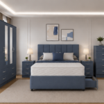 Luxury Double Divan Bedroom Set with Mirror Wardrobe and Storage Chest