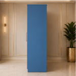 Blue Wooden 2 Door Wardrobe for Bedroom Storage - Image 4