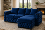 Ocean Luxe Chaise Lounge - Royal Sapphire Sectional Sofa - Image 3