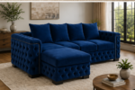 Ocean Luxe Chaise Lounge - Royal Sapphire Sectional Sofa - Image 2