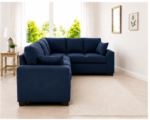 Dylan 5-Seater L-Shaped Corner Sofa – Blue 5-Seater Corner Sofa - Image 2