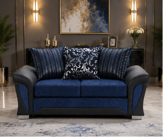blue_sofa_view_1 Shannon 2 Seater Sofa - Shannon Modern 2 Seater Sofa - Image 1