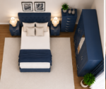 Modern Bedroom Package Featuring 5 Door Wardrobe and Matching Furniture - Image 4