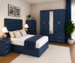 Modern Bedroom Package Featuring 5 Door Wardrobe and Matching Furniture - Image 5