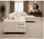 Lilly L-shape sofa - Lilly 4 seater sofa with off white colour - Image 4