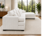 Lilly Modern 5 Seater Corner Sofa - White Lilly 5 Seater Corner Sofa - Image 4