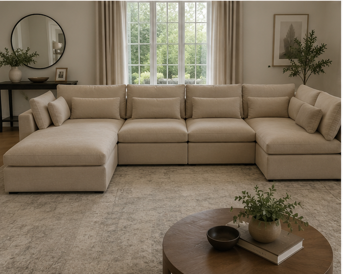 bottom_left (2) U Shape Sofa – Perfect for Family Living - Sofa U-Shape - Image 1