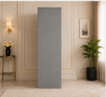 Two Door Wardrobe with Bottom Drawers with grey colors wardrobe - Stylish Two Door Storage Wardrobe - Image 4