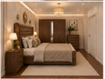 Exclusive Designer Bedroom Furniture Set with Upholstered Bed, Multi-Door Wardrobe and Matching Storage Units - Image 3