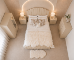 Elegant Beige Double Bed Bedroom Set – 2 Door Mirrored Wardrobe with Drawers, 5 Drawer Chest of Drawers & Matching Bedside Tables - Image 4