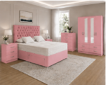 Complete Pink Bedroom Essentials Set - Wardrobe, Chest of Drawers & Side Tables - Image 3