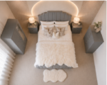 Luxury 4 Piece Bedroom Furniture Set – Double Bed, 2 Door Mirrored Wardrobe with Drawers, Chest of Drawers & 2 Bedside Tables - Image 4