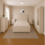 Luxury Walnut Bedroom Set with 2 Door Wardrobe & Storage Chest - Image 5
