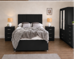 Elegant Black Bedroom Furniture - Drawer Bed, Wardrobe & Chest Drawers - Image 3