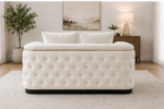 Modern White Chesterfield Luxury 2 Seater Sofa - Image 4