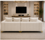 Lilly L-shape sofa - Lilly 4 seater sofa with off white colour - Image 5