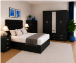 Designer Bedroom Furniture Set with Matching Storage Pieces