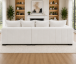 Lilly Modern 5 Seater Corner Sofa - White Lilly 5 Seater Corner Sofa - Image 5