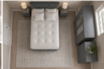 Complete Bedroom Furniture Package - King Size Bed - 3 Door Mirror Wardrobe With Two Bottom Drawers - Five Drawer Chest - Two Bedside Tables - Image 2
