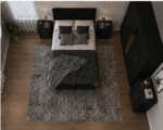Designer Black Color Bedroom Collection -  Modern Storage Wardrobe, Bed , Chest - Image 3