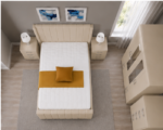 Contemporary Beige Bedroom Set - Complete Setup with 4-Door Wardrobe - Image 3