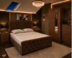 Elegant Upholstered Bed Room Set with Matching Storage Furniture - Image 5