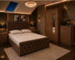 Elegant Upholstered Bed Room Set with Matching Storage Furniture - Image 2