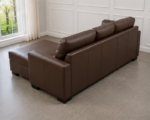 Brown Premium 4 Seater Leather Sofa - Image 3