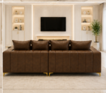 4 seater sofa for spacious homes - Lilly 4 seater brown colour sofa - Image 5